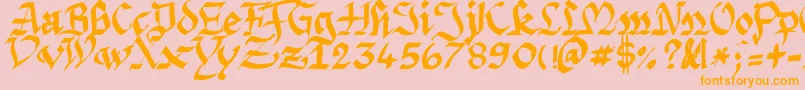 Argpriht Font – Orange Fonts on Pink Background