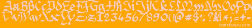 Argpriht Font – Pink Fonts on Orange Background