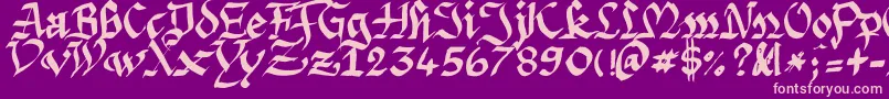 Argpriht Font – Pink Fonts on Purple Background