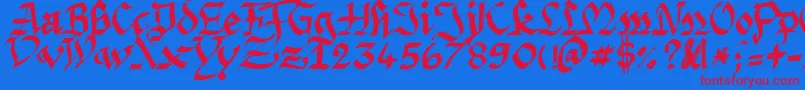 Argpriht Font – Red Fonts on Blue Background