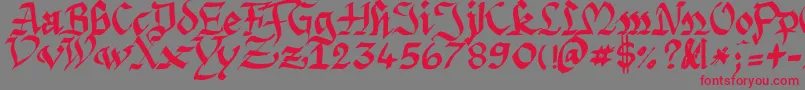 More about Argpriht Font Argpriht Font – Red Fonts on Gray Background