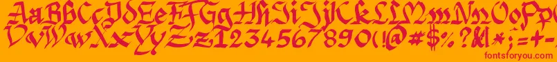 Argpriht Font – Red Fonts on Orange Background