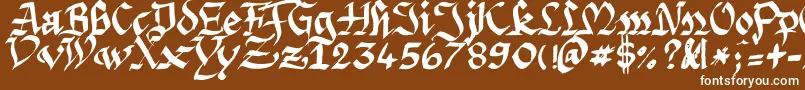 Argpriht Font – White Fonts on Brown Background