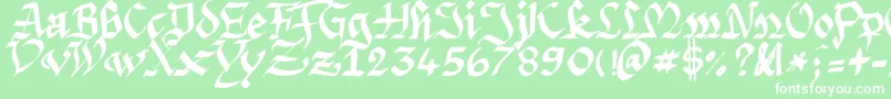 Argpriht Font – White Fonts on Green Background