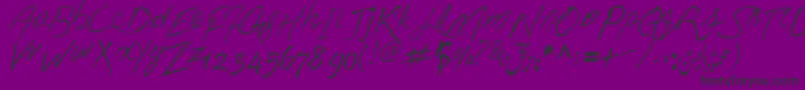LoveIsRealLife Font – Black Fonts on Purple Background