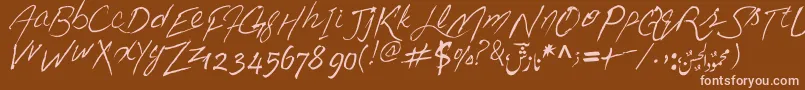More about LoveIsRealLife Font LoveIsRealLife Font – Pink Fonts on Brown Background