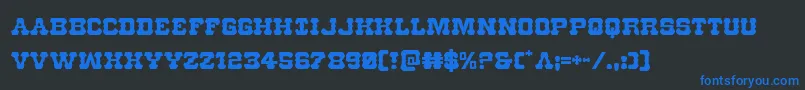 Usmarshal Font – Blue Fonts on Black Background