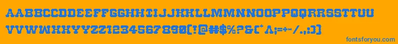 Шрифт Usmarshal – синие шрифты на оранжевом фоне
