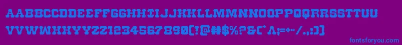 Шрифт Usmarshal – синие шрифты на фиолетовом фоне