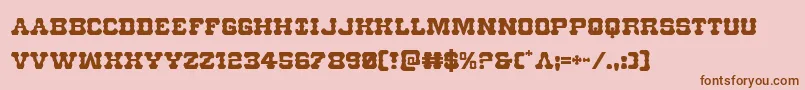 Шрифт Usmarshal – коричневые шрифты на розовом фоне