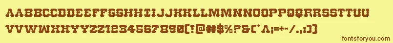 Usmarshal-fontti – ruskeat fontit keltaisella taustalla