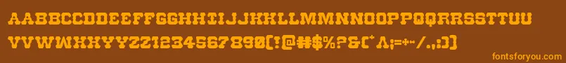 Usmarshal Font – Orange Fonts on Brown Background