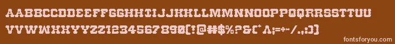 Usmarshal Font – Pink Fonts on Brown Background