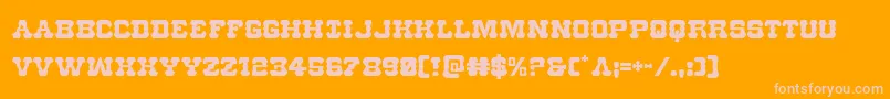 Usmarshal Font – Pink Fonts on Orange Background