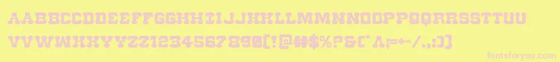 Usmarshal Font – Pink Fonts on Yellow Background