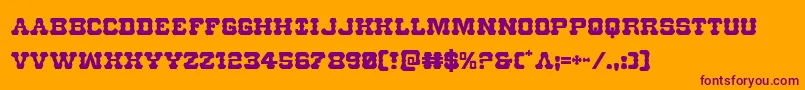 Шрифт Usmarshal – фиолетовые шрифты на оранжевом фоне