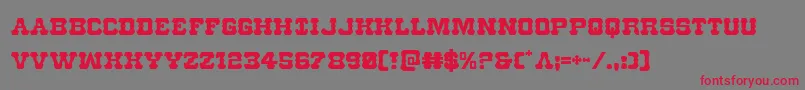 Usmarshal Font – Red Fonts on Gray Background