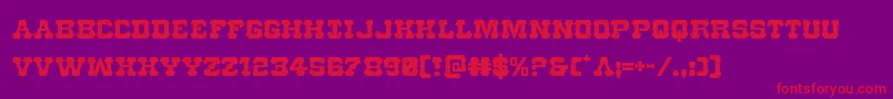 Usmarshal-fontti – punaiset fontit violetilla taustalla