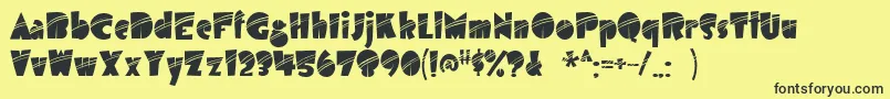 Airmoleq Font – Black Fonts on Yellow Background