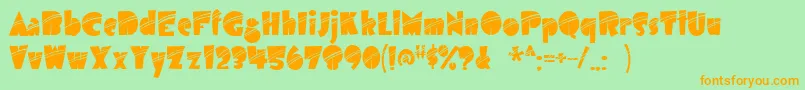 Airmoleq Font – Orange Fonts on Green Background