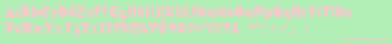 Airmoleq Font – Pink Fonts on Green Background