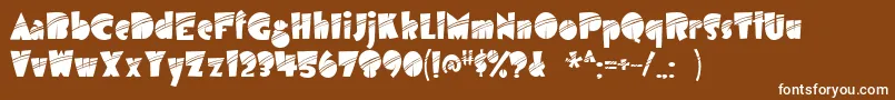 フォントAirmoleq – 茶色の背景に白い文字