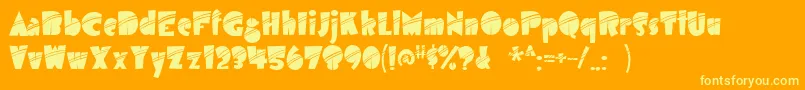 Airmoleq Font – Yellow Fonts on Orange Background