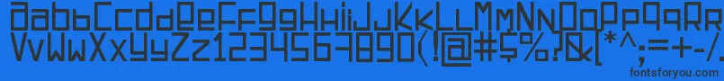 EspacioCuadrado Font – Black Fonts on Blue Background