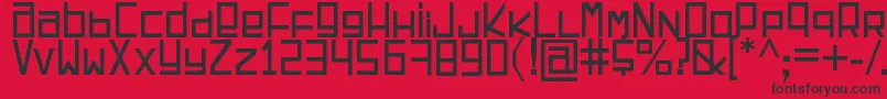 EspacioCuadrado Font – Black Fonts on Red Background