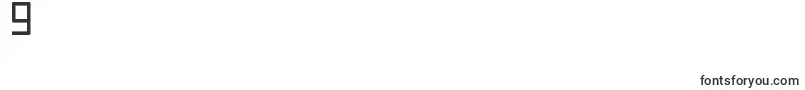フォントEspacioCuadrado – フォント数字9