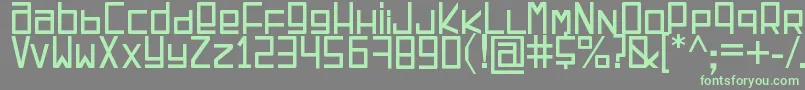 EspacioCuadrado Font – Green Fonts on Gray Background