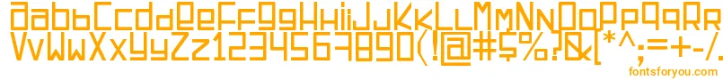 EspacioCuadrado Font – Orange Fonts on White Background