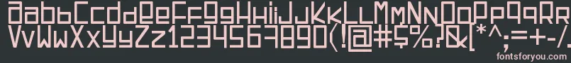 EspacioCuadrado Font – Pink Fonts on Black Background