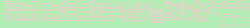 EspacioCuadrado Font – Pink Fonts on Green Background