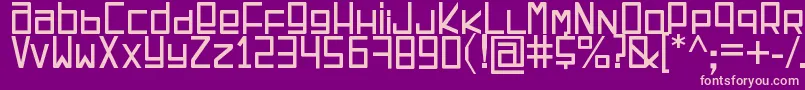 EspacioCuadrado Font – Pink Fonts on Purple Background