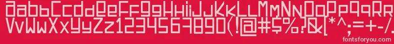 EspacioCuadrado Font – Pink Fonts on Red Background