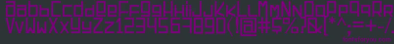 EspacioCuadrado Font – Purple Fonts on Black Background