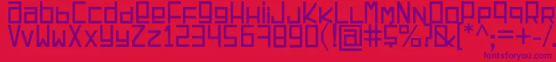 EspacioCuadrado Font – Purple Fonts on Red Background