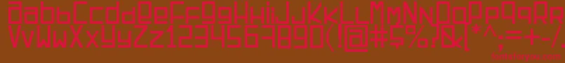 EspacioCuadrado Font – Red Fonts on Brown Background