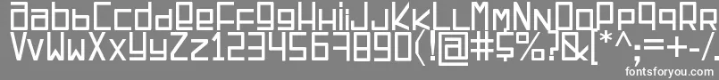 EspacioCuadrado Font – White Fonts on Gray Background