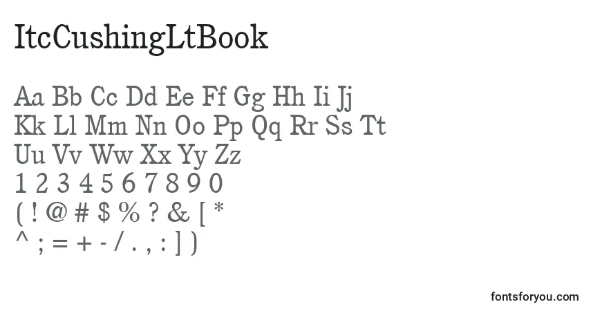 Шрифт ItcCushingLtBook – алфавит, цифры, специальные символы