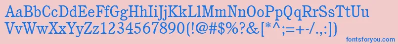 ItcCushingLtBook Font – Blue Fonts on Pink Background