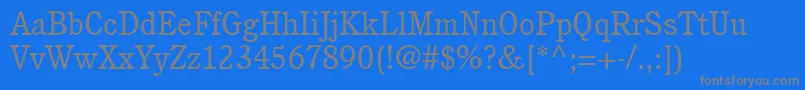 ItcCushingLtBook Font – Gray Fonts on Blue Background