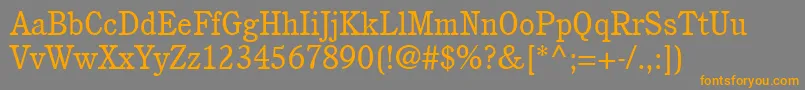 ItcCushingLtBook Font – Orange Fonts on Gray Background