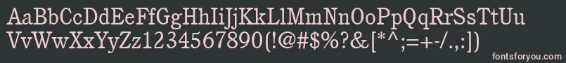ItcCushingLtBook Font – Pink Fonts on Black Background