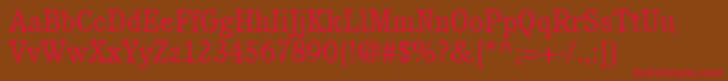 ItcCushingLtBook Font – Red Fonts on Brown Background