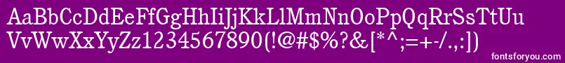 ItcCushingLtBook Font – White Fonts on Purple Background