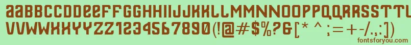 Thailandesa Font – Brown Fonts on Green Background