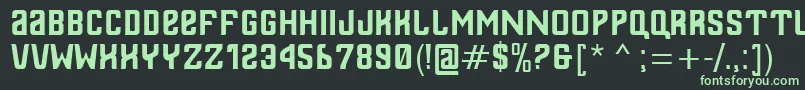 Czcionka Thailandesa – zielone czcionki na czarnym tle