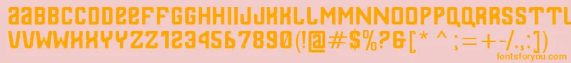 Thailandesa Font – Orange Fonts on Pink Background